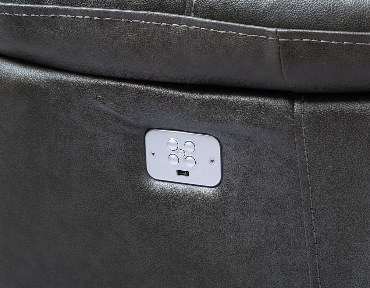 Denver Charcoal Dual-Power 6-Piece Sectional from Steve Silver - Luna Furniture