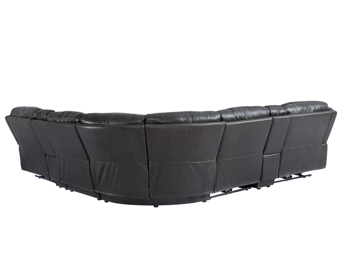 Denver Charcoal Dual-Power 6-Piece Sectional from Steve Silver - Luna Furniture