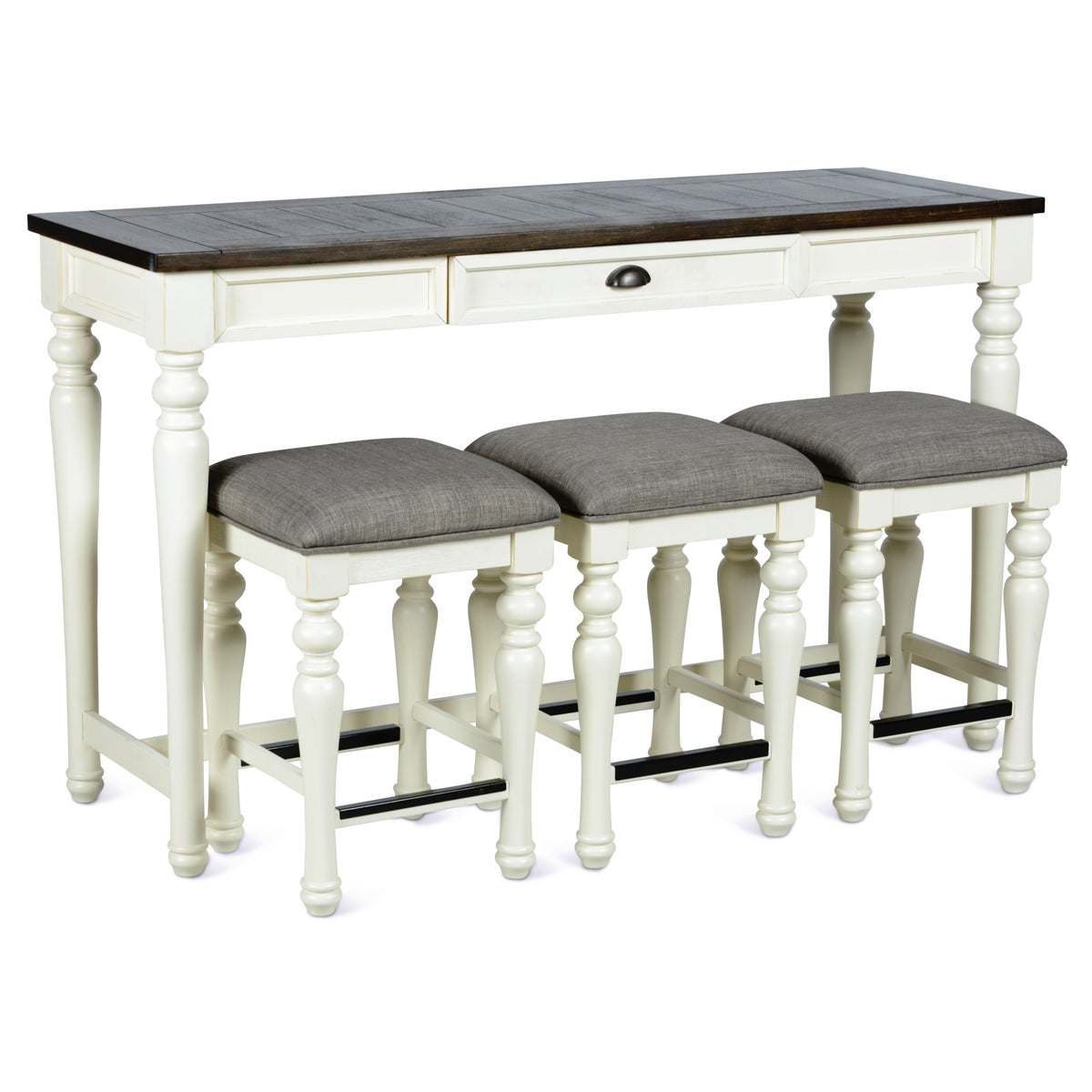 Joanna Ivory/Mocha 4-Piece Sofa Bar Set from Steve Silver - Luna Furniture