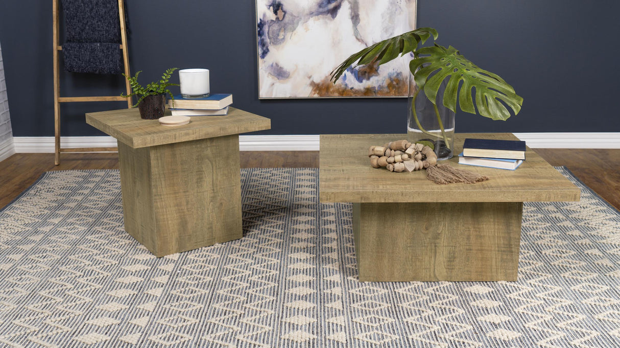 Devar Mango 2-Piece Square Coffee and End Table Set from Coaster - Luna Furniture