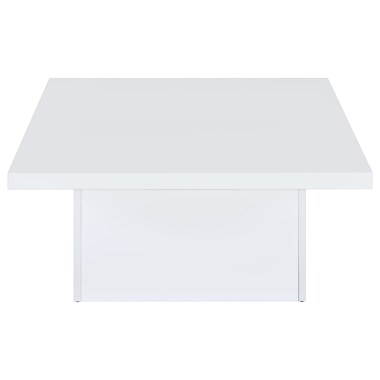 Devar White High Gloss 3-Piece Square Coffee End Table Set from Coaster - Luna Furniture