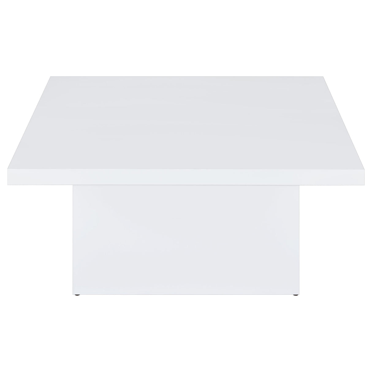 Devar White High Gloss Square Engineered Wood Coffee Table from Coaster - Luna Furniture