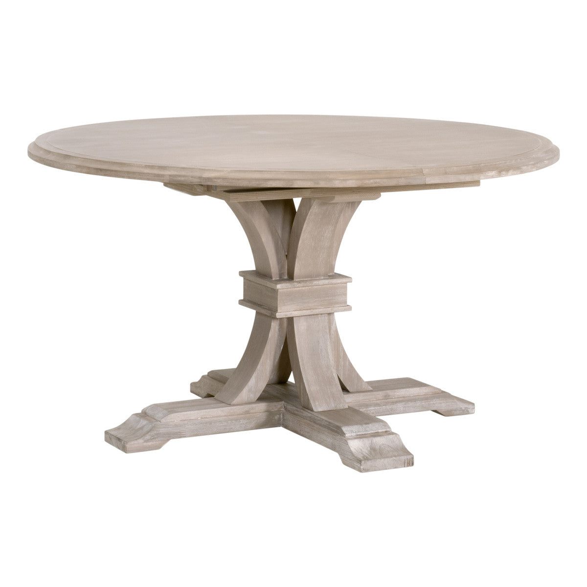 Devon 54" Round Extension Dining Table in Natural Gray Acacia from Essentials For Living - Luna Furniture