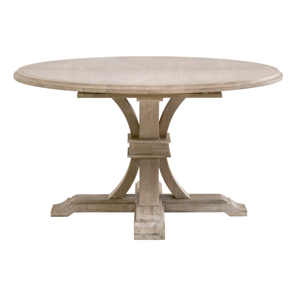 Devon 54" Round Extension Dining Table in Natural Gray Acacia from Essentials For Living - Luna Furniture