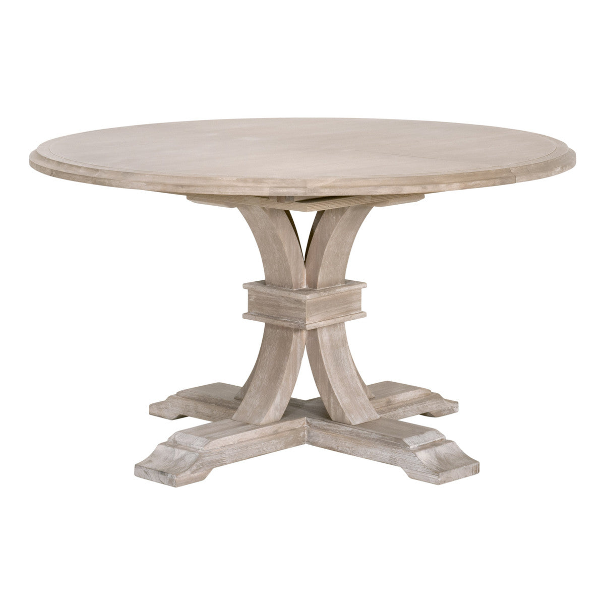 Devon 54" Round Extension Dining Table in Natural Gray Acacia from Essentials For Living - Luna Furniture