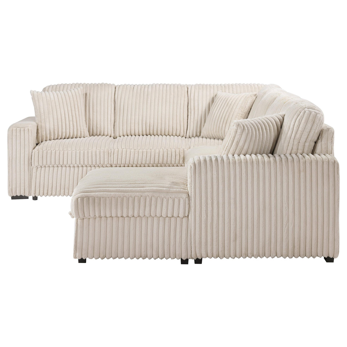 Devonshire Camel Sleeper Sectional Sofa Storage Chaise from Coaster - Luna Furniture