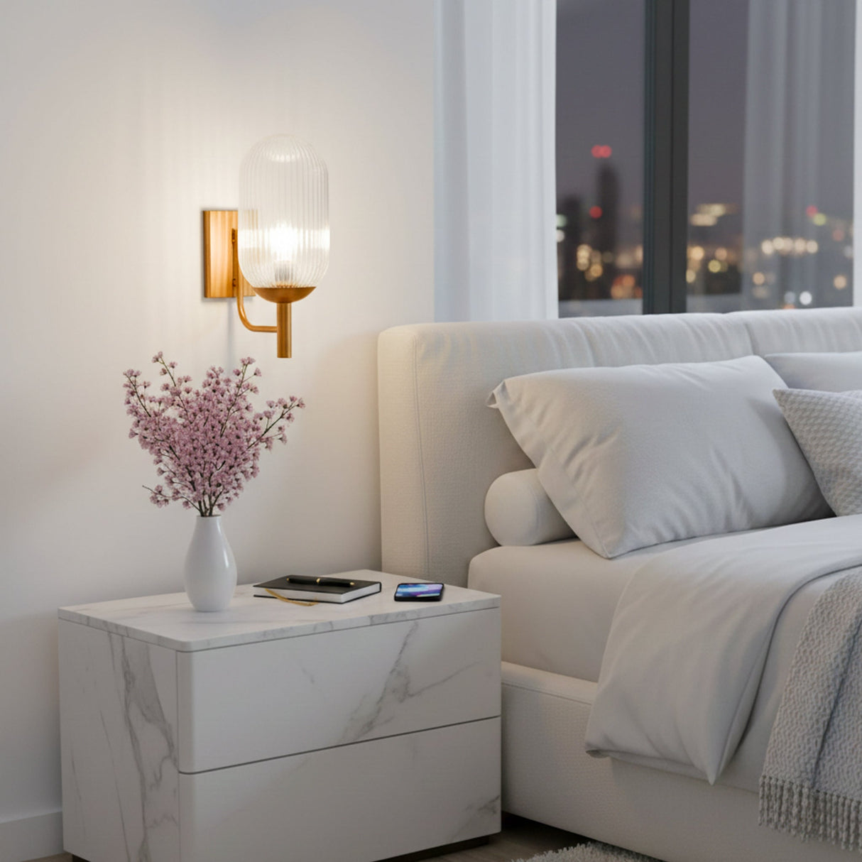 Dewdrop Wall Lamp - Bronze and Clear from Ashcroft Furniture - Luna Furniture