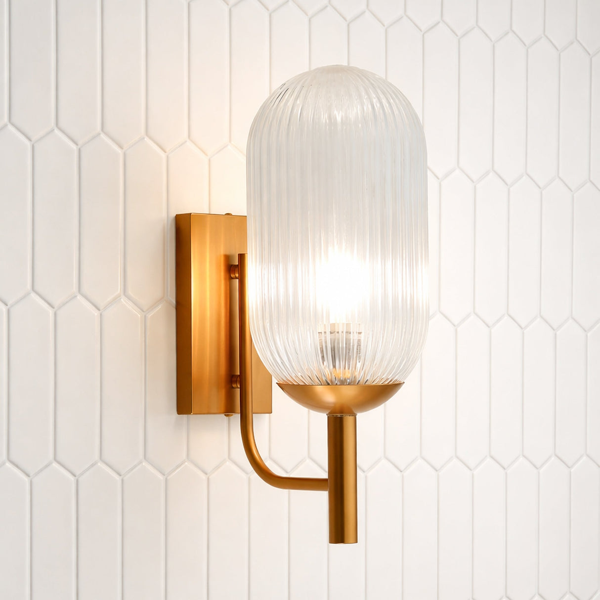 Dewdrop Wall Lamp - Bronze and Clear from Ashcroft Furniture - Luna Furniture