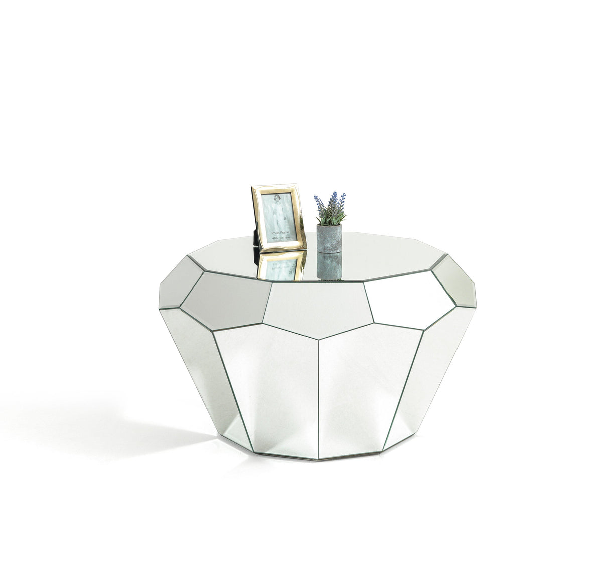 Diamond Mirrored Coffee Table from Nova Furniture - Luna Furniture