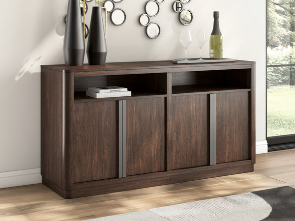 Dilenno Dark Brown Dining Server