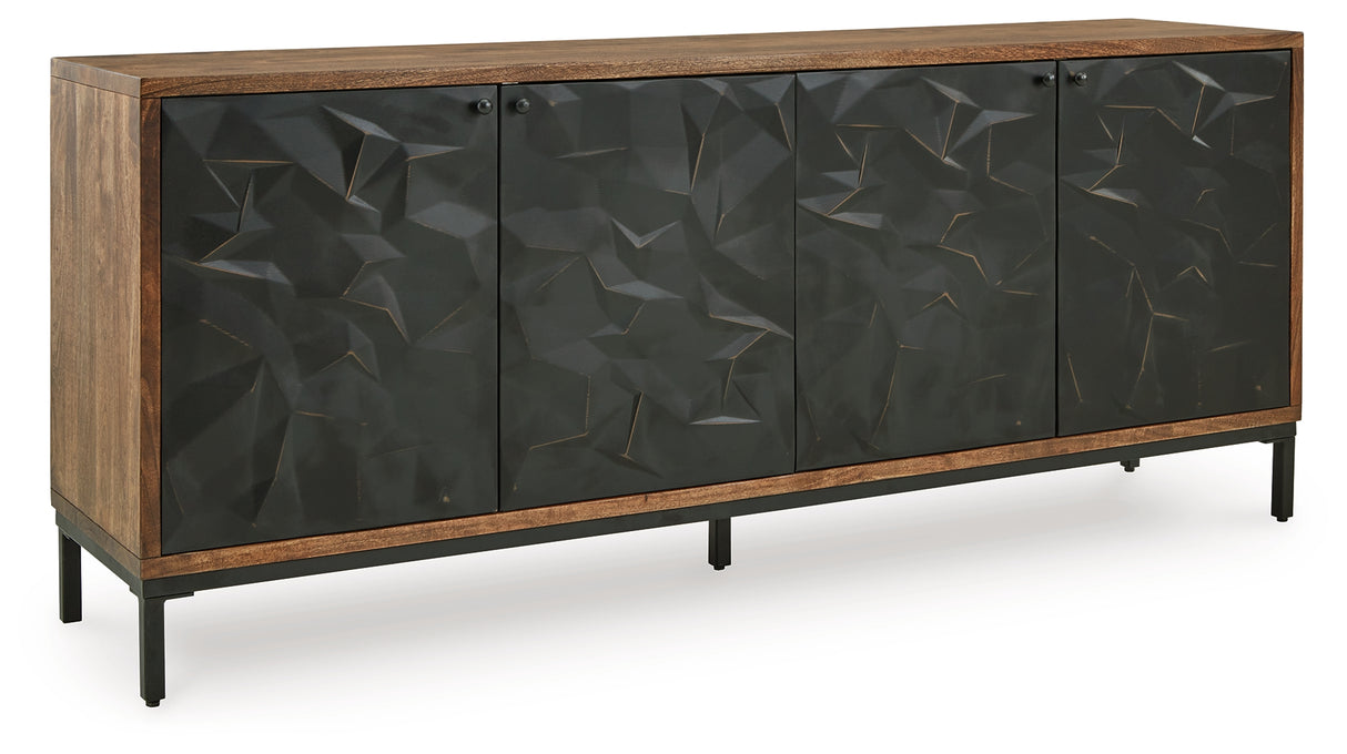 Dorannby Black/Brown Accent Cabinet from Ashley - Luna Furniture