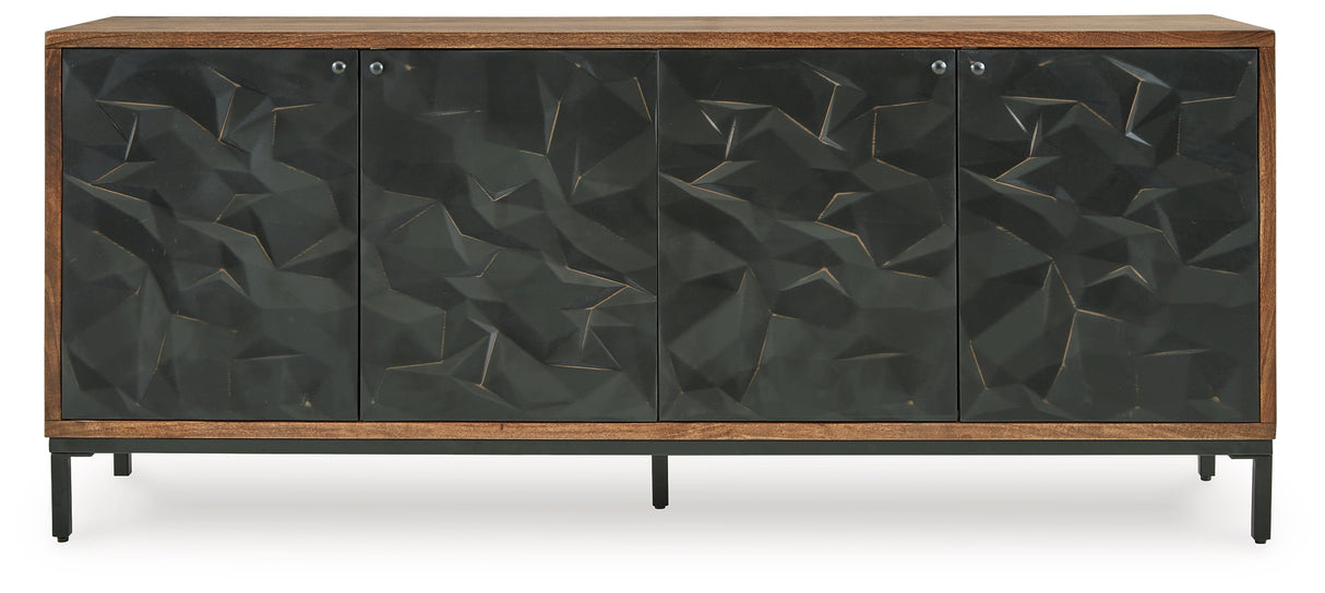 Dorannby Black/Brown Accent Cabinet from Ashley - Luna Furniture