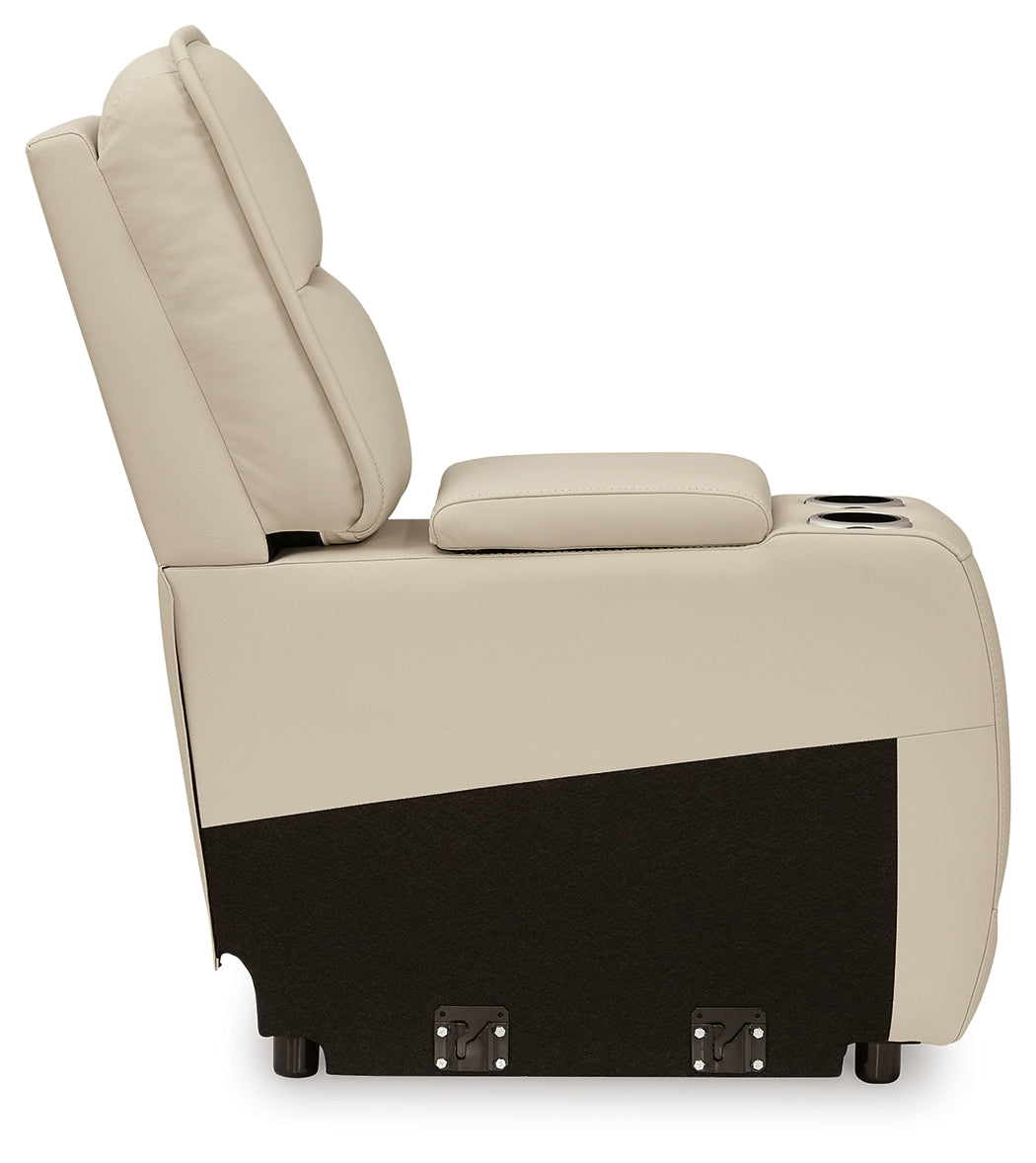 Double Deal Almond 5-Piece Reclining Sectional with Console from Ashley - Luna Furniture