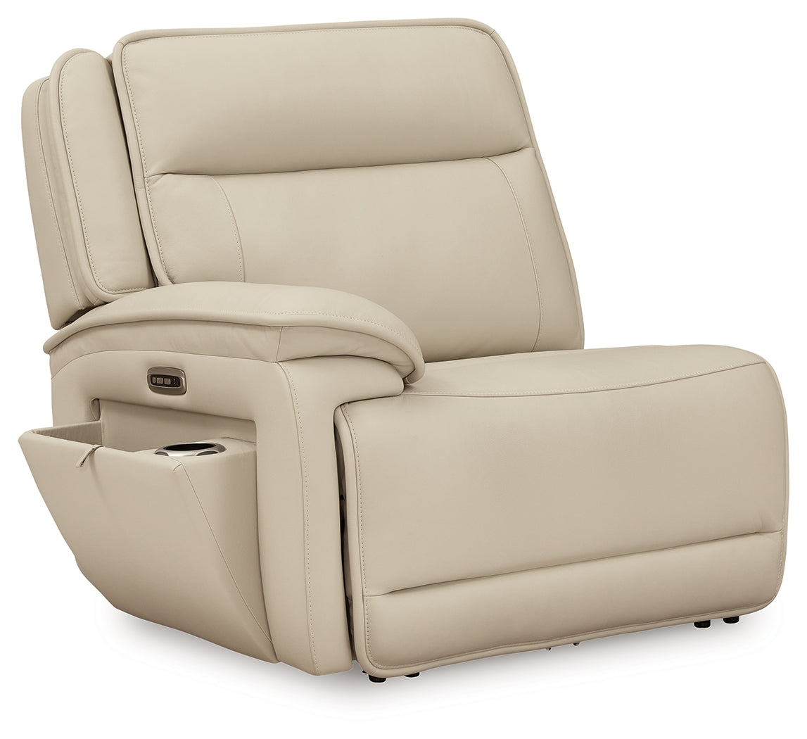 Double Deal Almond Left-Arm Facing Power Recliner from Ashley - Luna Furniture