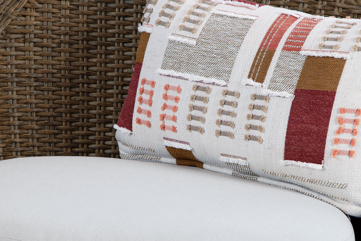 Double Point Beige Outdoor Seating Set from Ashley - Luna Furniture