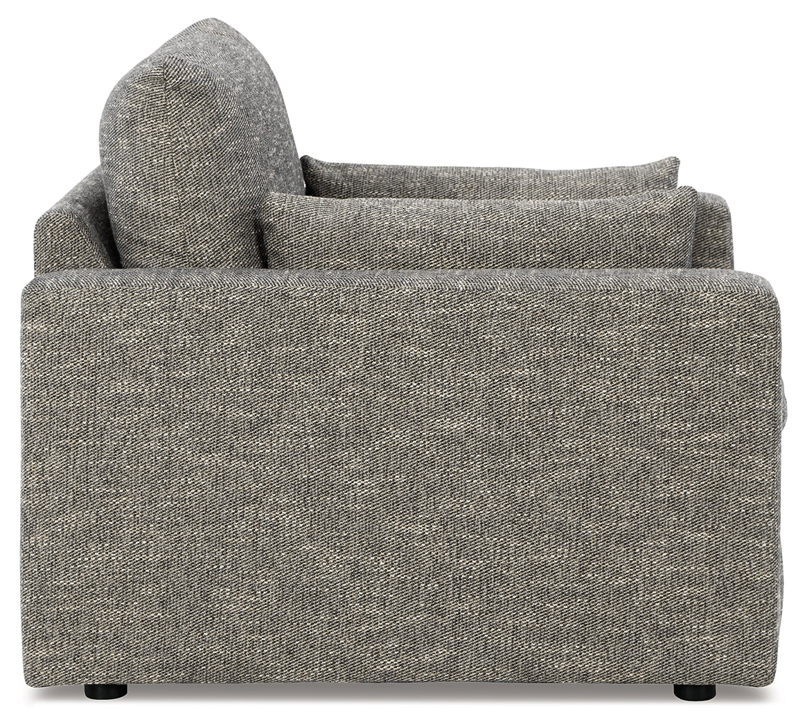 Dramatic Granite Chair and Ottoman from Ashley - Luna Furniture