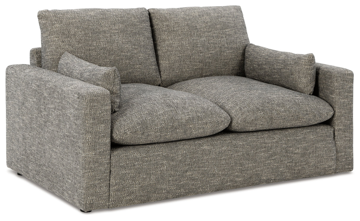 Dramatic Granite Sofa, Loveseat, Chair and Ottoman from Ashley - Luna Furniture