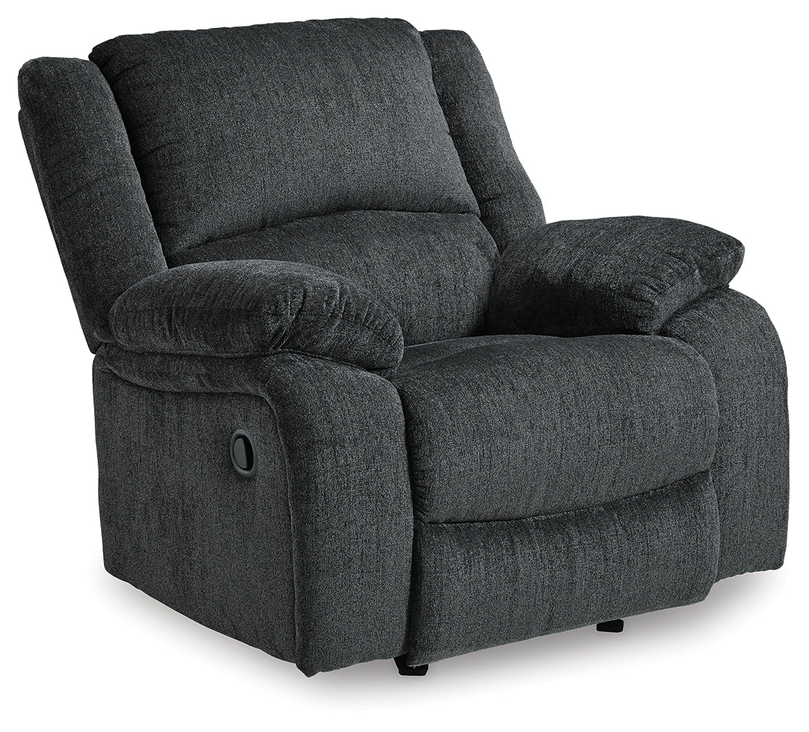 Draycoll Slate Reclining Loveseat with Console and Recliner from Ashley - Luna Furniture