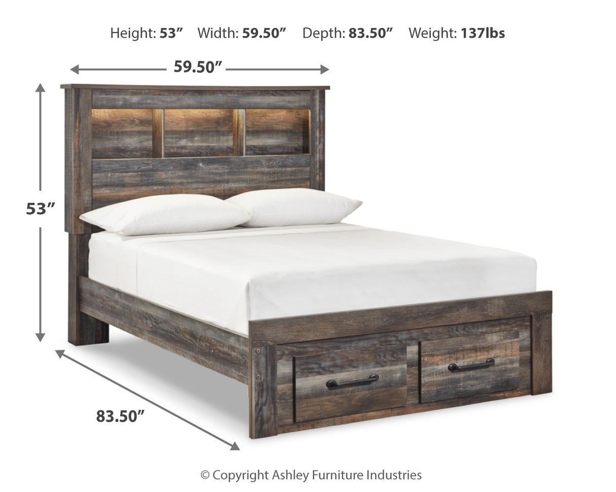 Drystan Full Bookcase Storage Bed and Chest from Ashley - Luna Furniture