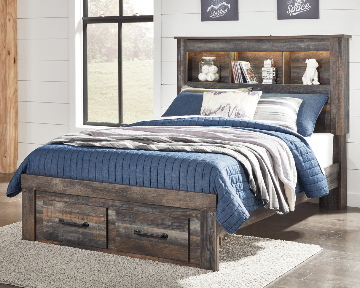 Drystan Full Bookcase Storage Bed and Chest from Ashley - Luna Furniture