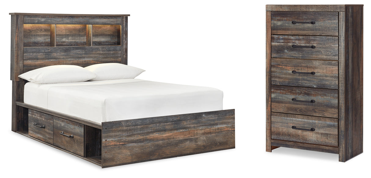 Drystan Multi Full Bookcase Storage Bed and Chest from Ashley - Luna Furniture
