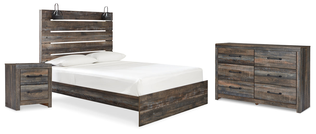 Drystan Queen Panel Bed with Dresser and Nightstand in Multi from Ashley - Luna Furniture