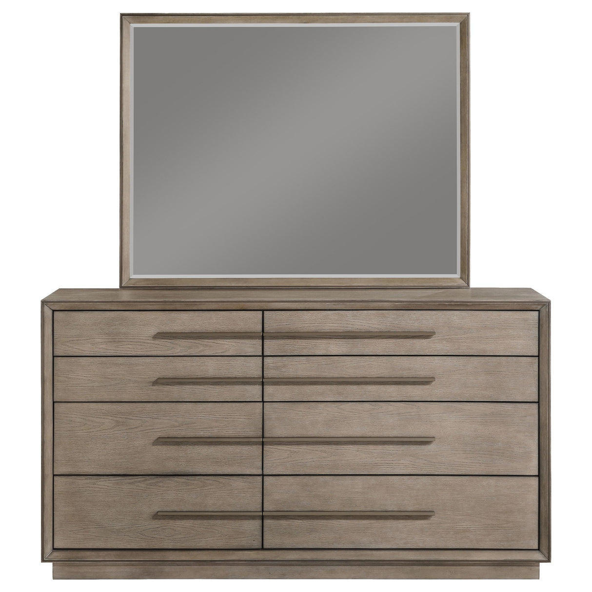 Durango Washed Oak 8-Drawer Dresser and Mirror from Coaster - Luna Furniture