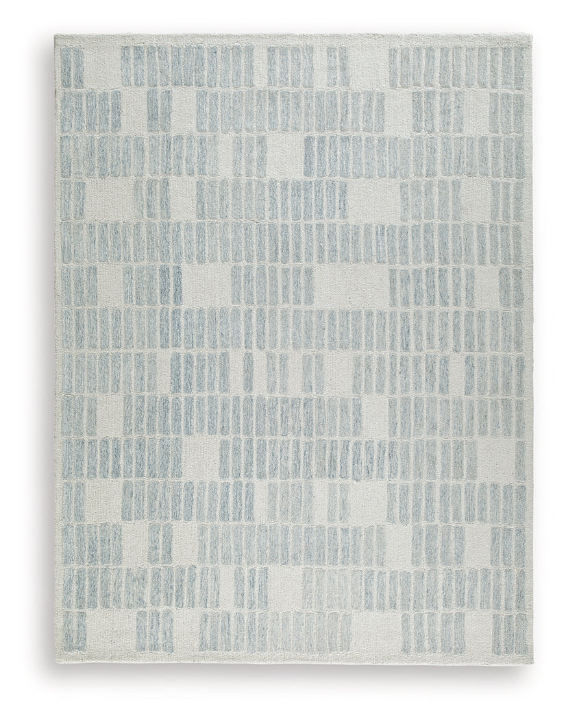 Dylanton Ivory/Blue Large Rug from Ashley Furniture - Luna Furniture