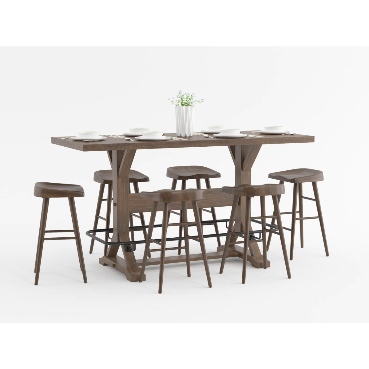 Oliver Brown Pub Height Table from Homelegance - Luna Furniture