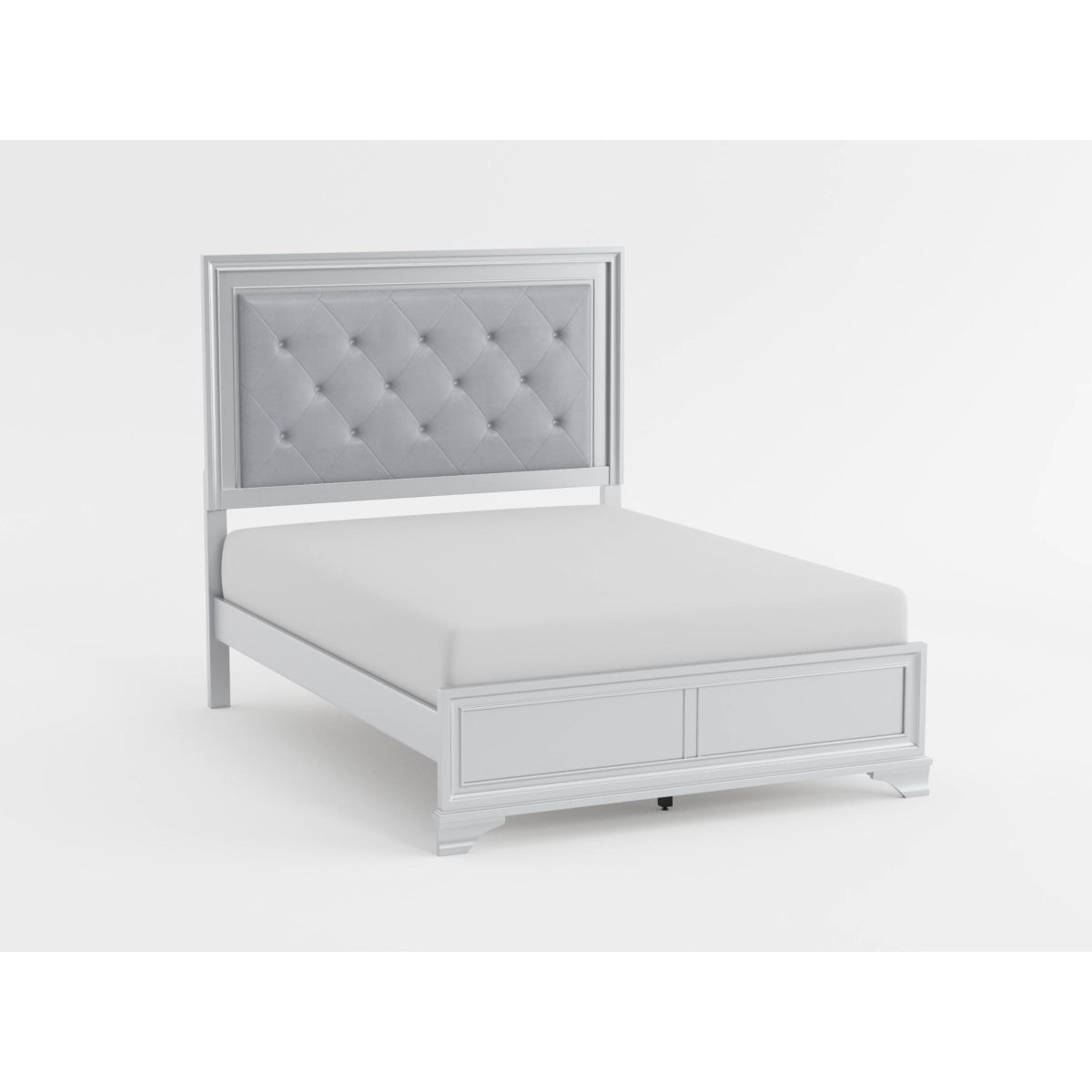 Anatole Metallic Silver Eastern King Bed from Homelegance - Luna Furniture