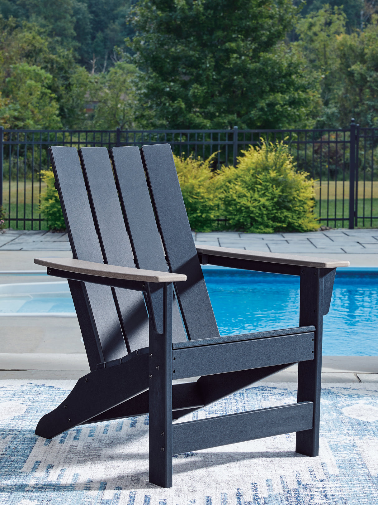 East Beach Black/Beige Adirondack Chair from Ashley - Luna Furniture