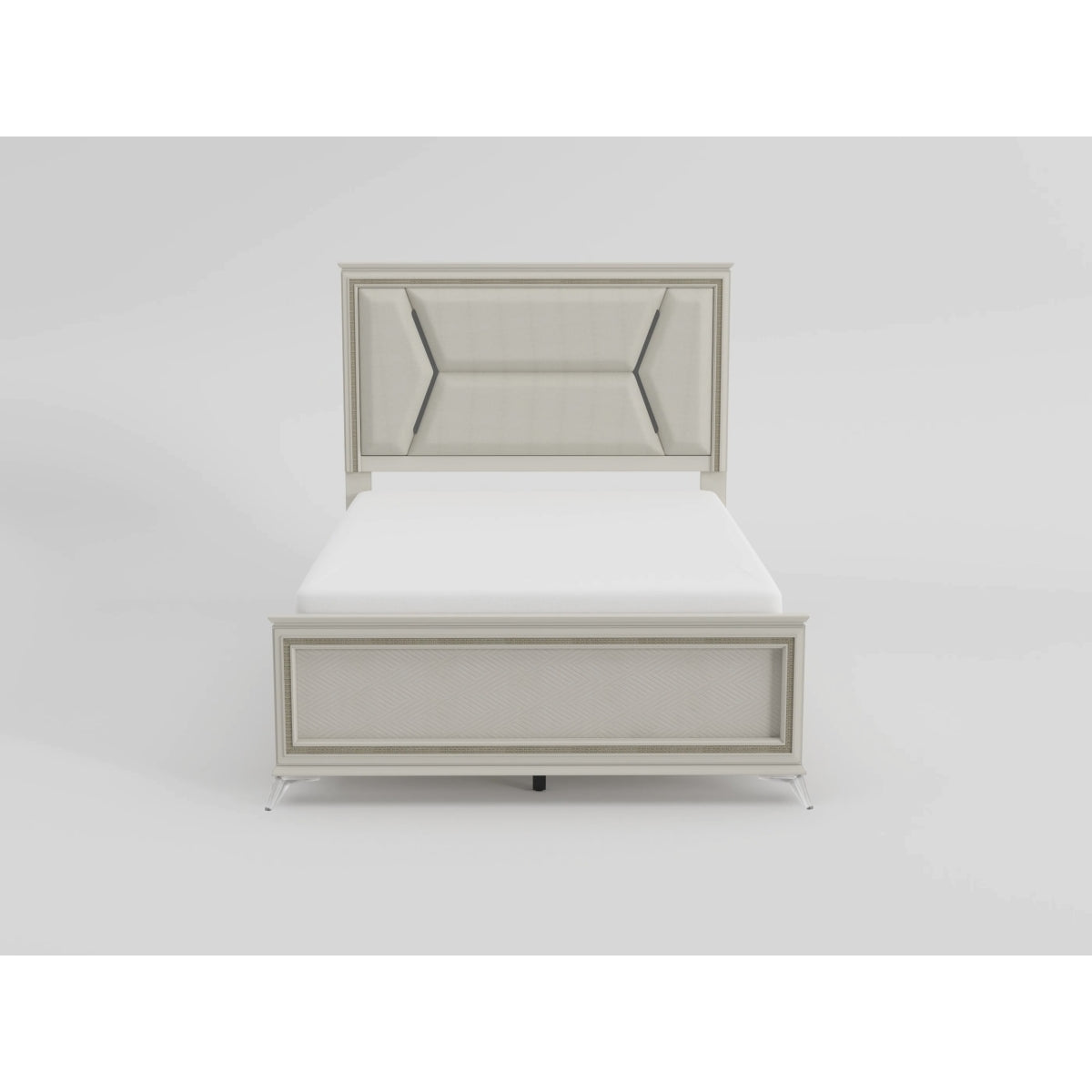 Audra White California King Panel Bed from Homelegance - Luna Furniture