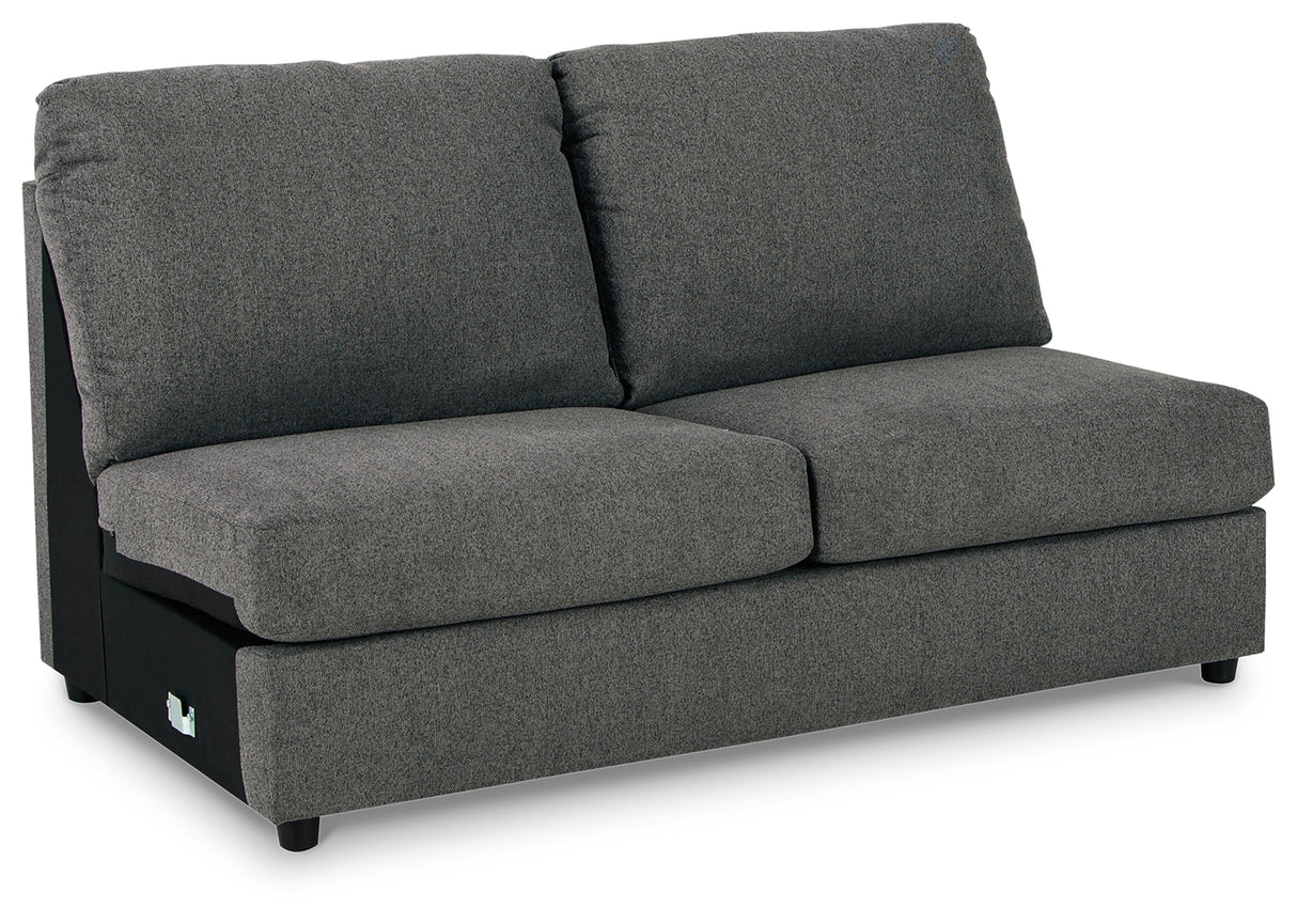 Edenfield Charcoal 3-Piece Sectional with Ottoman from Ashley - Luna Furniture