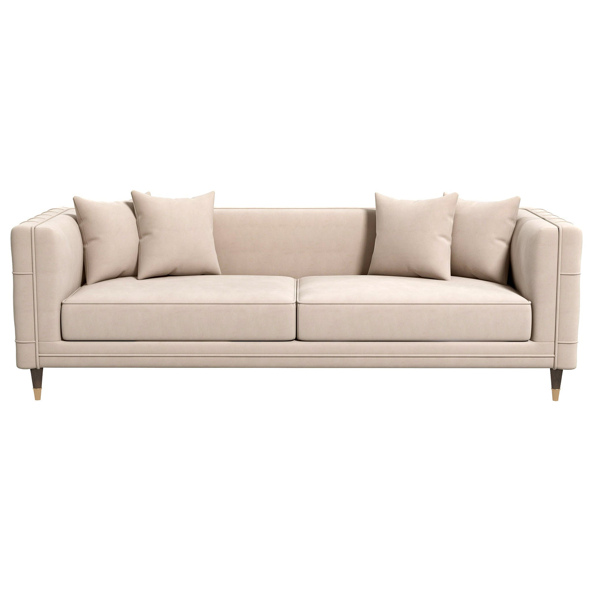 Edward Sofa (Light Cream Velvet) from Ashcroft Furniture - Luna Furniture