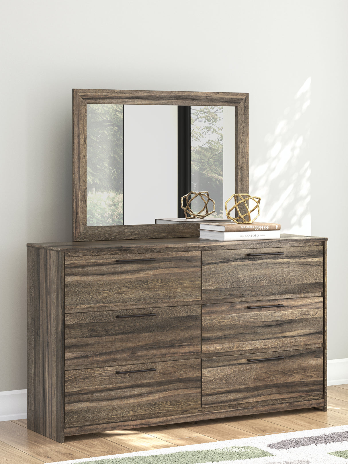 Elbrim Full Panel Storage Bed, Dresser and Mirror from Ashley - Luna Furniture