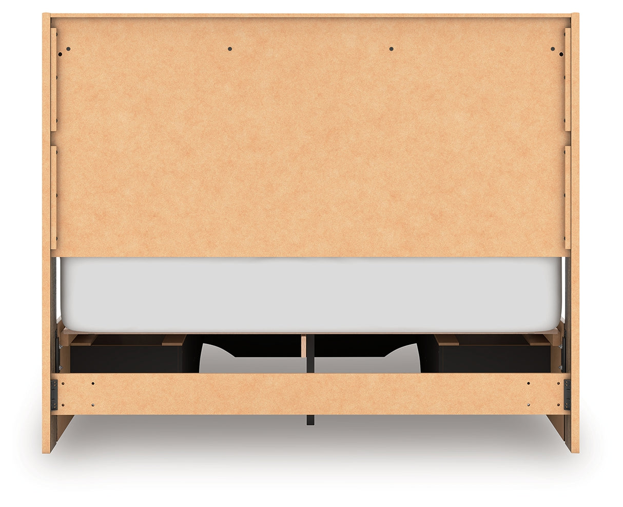 Elbrim Queen Panel Storage Bed, Dresser and Mirror from Ashley - Luna Furniture