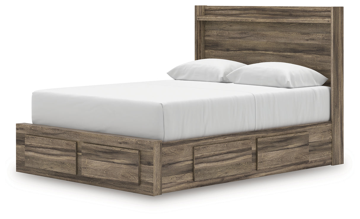Elbrim Queen Panel Storage Bed, Dresser and Mirror from Ashley - Luna Furniture