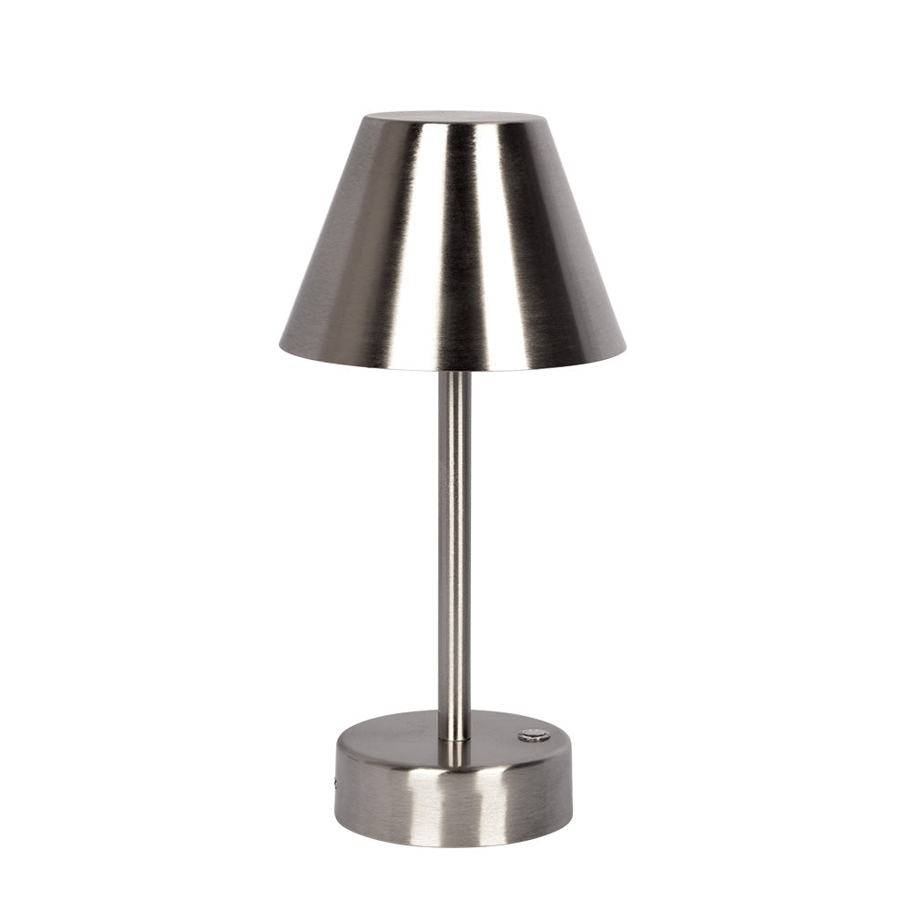 Elegance Rechargeable LED Table Lamp Brushed Nickel LED Touch Switch from Ashcroft Furniture - Luna Furniture