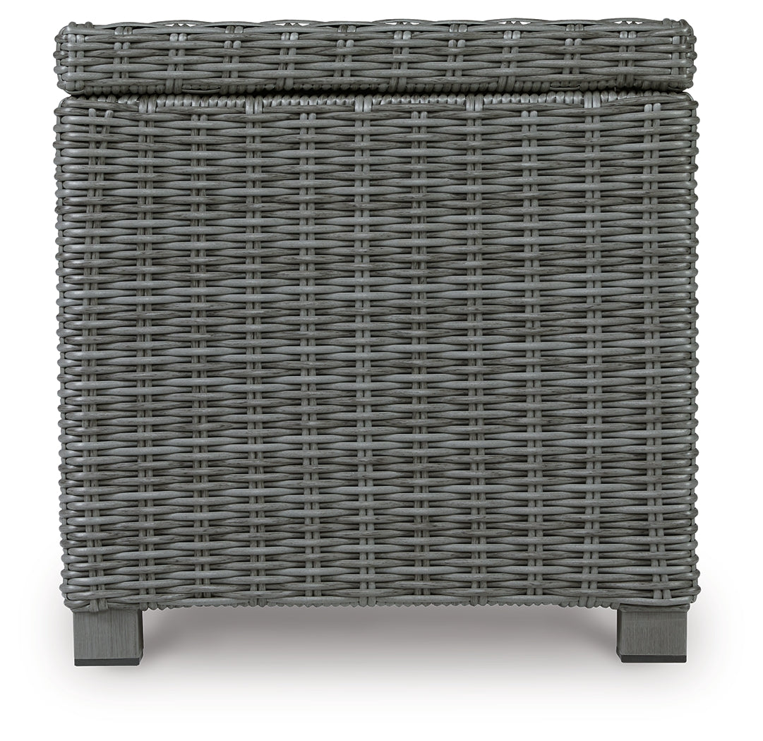Elite Park Outdoor Coffee Table with 2 End Tables in Gray from Ashley - Luna Furniture