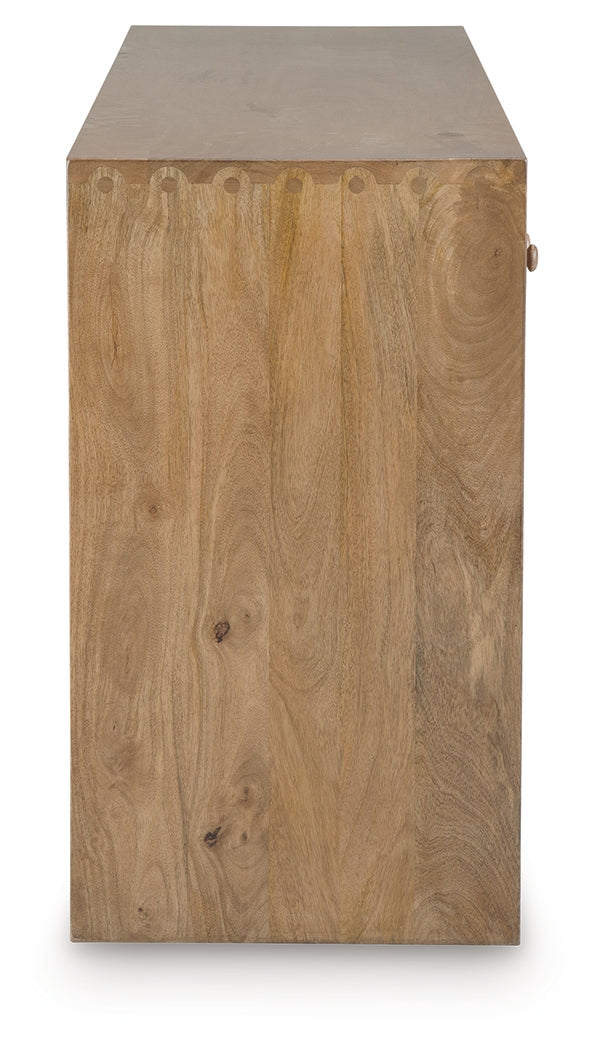 Ella Grove Rich Brown Console from Ashley - Luna Furniture