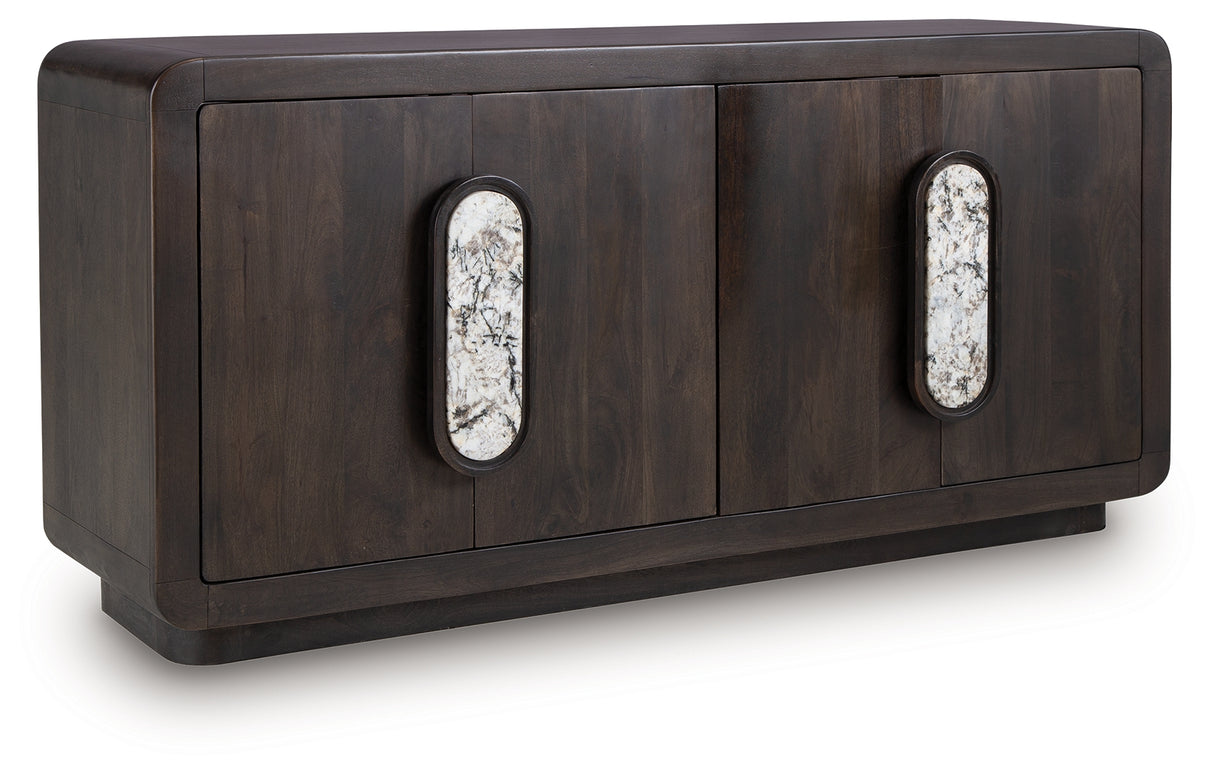 Elliston Espresso Brown Accent Cabinet from Ashley Furniture - Luna Furniture