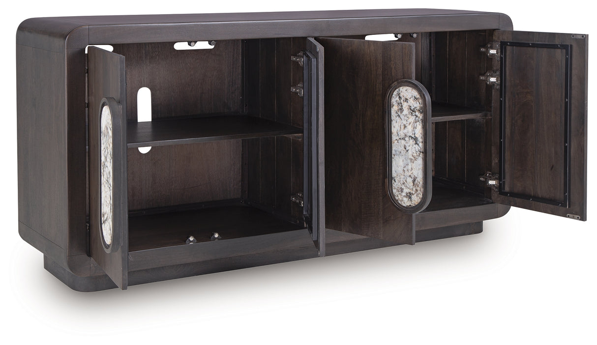 Elliston Espresso Brown Accent Cabinet from Ashley Furniture - Luna Furniture