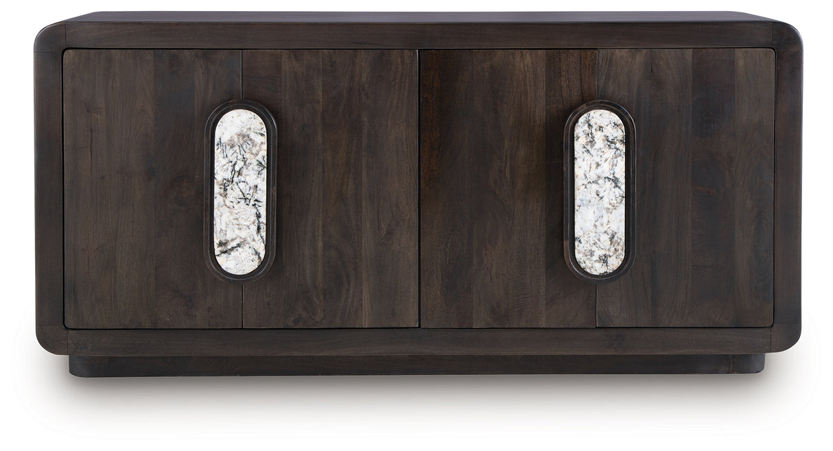 Elliston Espresso Brown Accent Cabinet from Ashley Furniture - Luna Furniture