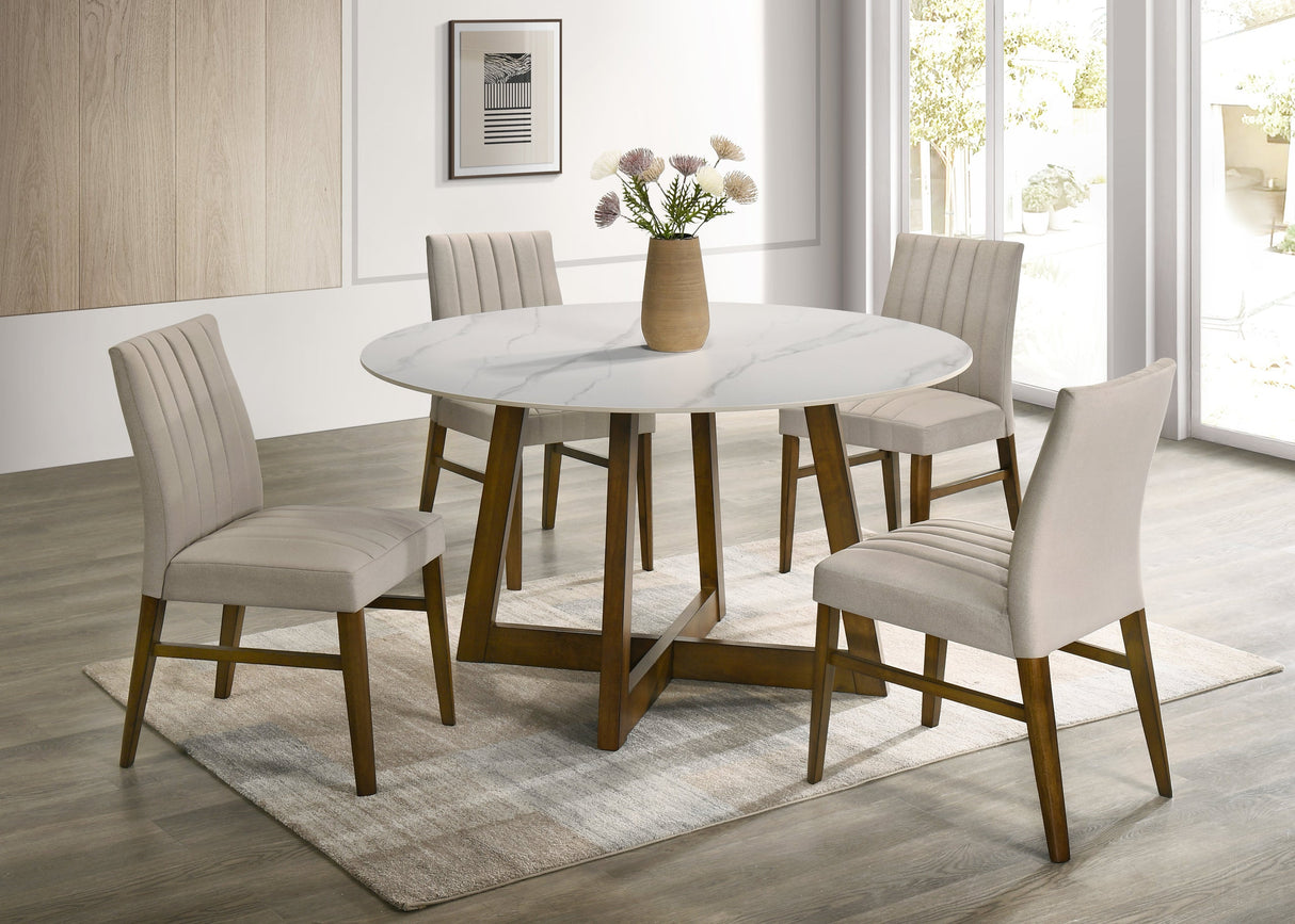 Enzo Dark Oak 5-Piece Dining Set from Happy Homes - Luna Furniture
