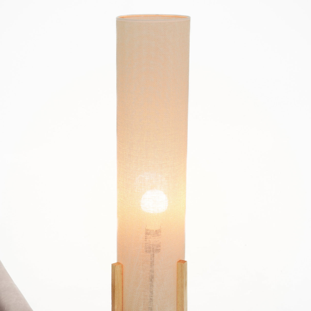 Ethos Floor Lamp Oak and Natural from Ashcroft Furniture - Luna Furniture