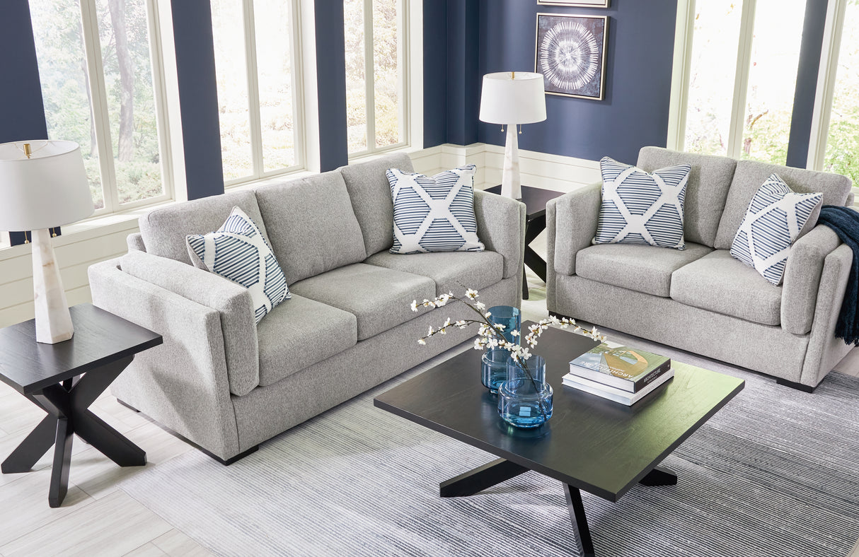 Evansley Sofa and Loveseat in Pewter from Ashley - Luna Furniture