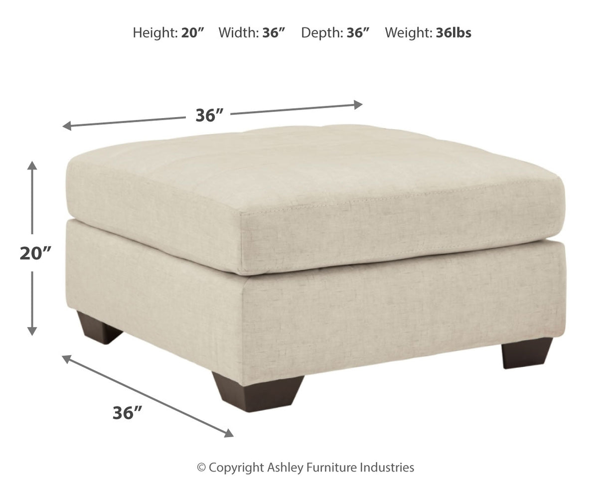 Falkirk 2-Piece Sectional with Ottoman in Parchment from Ashley - Luna Furniture