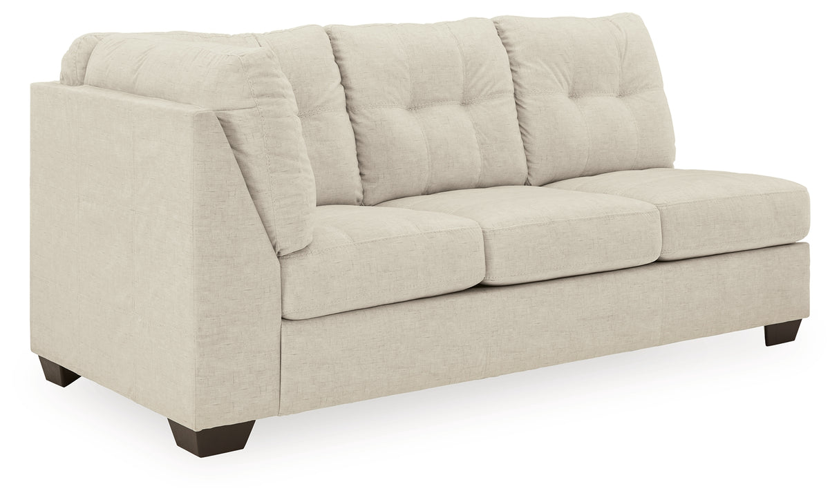 Falkirk 2-Piece Sectional with Ottoman in Parchment from Ashley - Luna Furniture