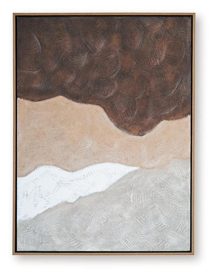 Fanthorne Tan/Brown/White Wall Art from Ashley Furniture - Luna Furniture
