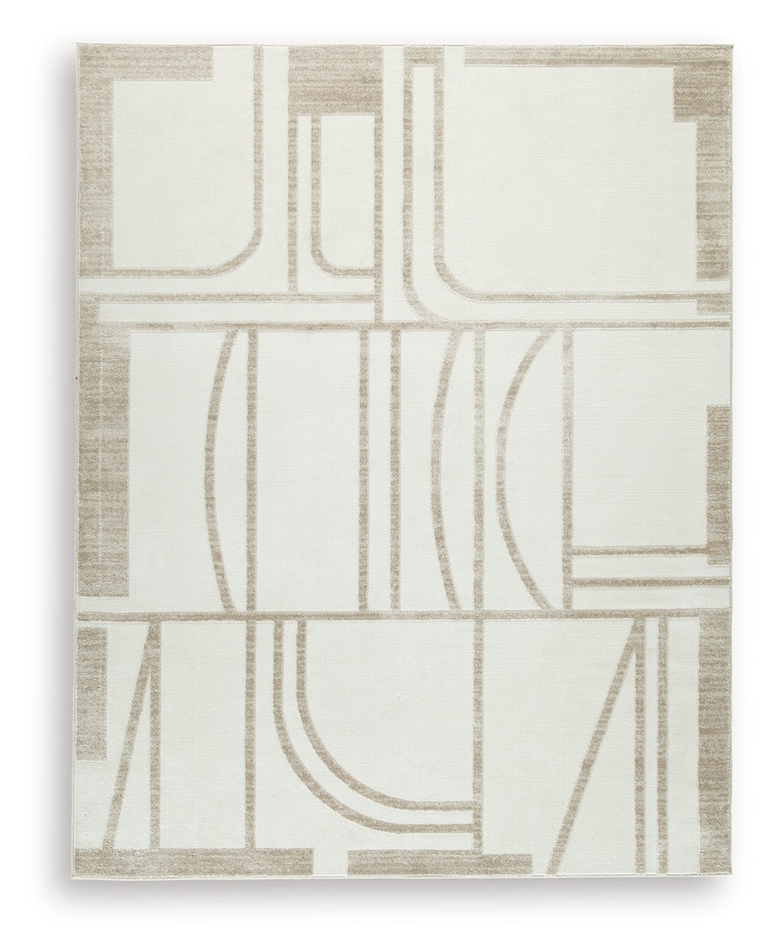 Farongrove Ivory/Beige Large Rug from Ashley Furniture - Luna Furniture